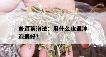 普洱茶泡法：用什么水温冲泡更好？