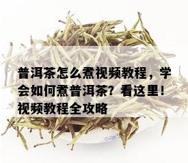 普洱茶怎么煮视频教程，学会如何煮普洱茶？看这里！视频教程全攻略