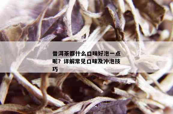 普洱茶都什么口味好泡一点呢？详解常见口味及冲泡技巧