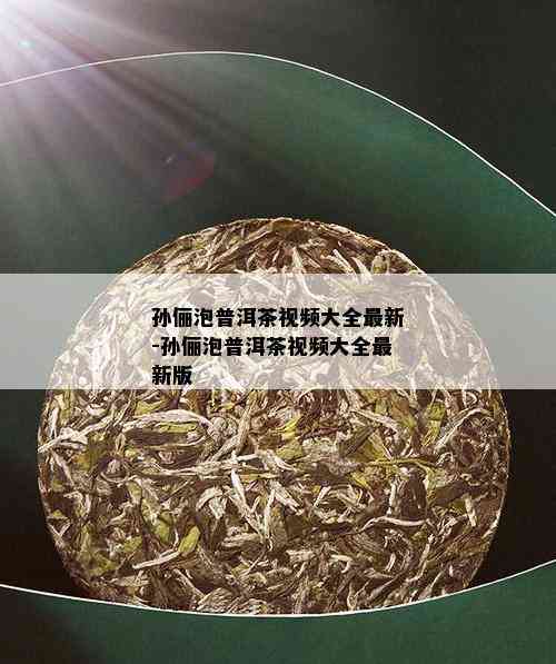 孙俪泡普洱茶视频大全最新-孙俪泡普洱茶视频大全最新版