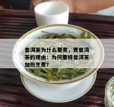 普洱茶为什么要煮，煮普洱茶的理由：为何要将普洱茶加热烹煮？