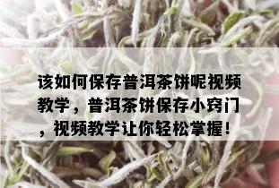 该如何保存普洱茶饼呢视频教学，普洱茶饼保存小窍门，视频教学让你轻松掌握！