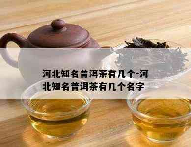 河北知名普洱茶有几个-河北知名普洱茶有几个名字