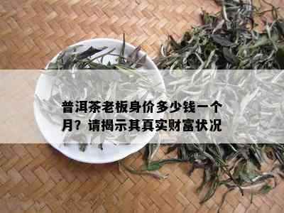 普洱茶老板身价多少钱一个月？请揭示其真实财富状况