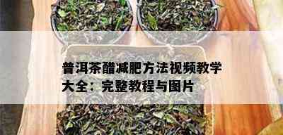 普洱茶醋减肥方法视频教学大全：完整教程与图片