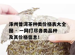 涿州普洱茶种类价格表大全图 - 一网打尽各类品种及其价格信息！