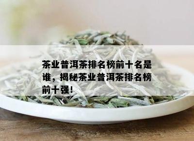 茶业普洱茶排名榜前十名是谁，揭秘茶业普洱茶排名榜前十强！