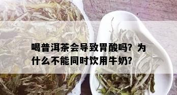 喝普洱茶会导致胃酸吗？为什么不能同时饮用牛奶？