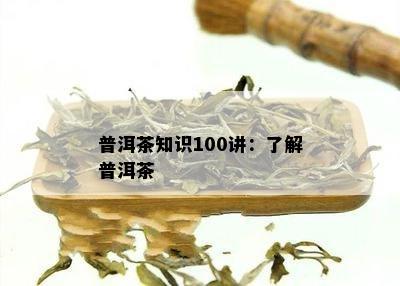 普洱茶知识100讲：了解普洱茶