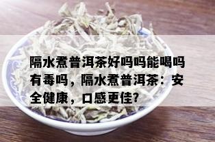 隔水煮普洱茶好吗吗能喝吗有吗，隔水煮普洱茶：安全健康，口感更佳？