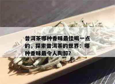 普洱茶哪种香味更佳喝一点的，探索普洱茶的世界：哪种香味最令人陶醉？