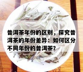 普洱茶年份的区别，探究普洱茶的年份差异：如何区分不同年份的普洱茶？