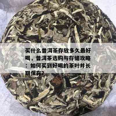 买什么普洱茶存放多久更好喝，普洱茶选购与存储攻略：如何买到好喝的茶叶并长期保存？