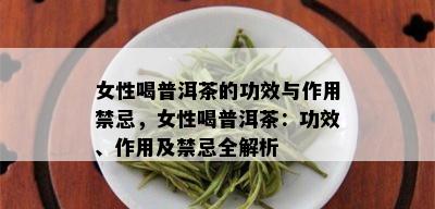 女性喝普洱茶的功效与作用禁忌，女性喝普洱茶：功效、作用及禁忌全解析