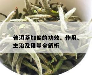 普洱茶加盐的功效、作用、主治及用量全解析