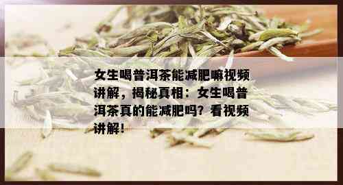 女生喝普洱茶能减肥嘛视频讲解，揭秘真相：女生喝普洱茶真的能减肥吗？看视频讲解！