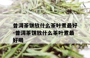 普洱茶饼放什么茶叶煮更好-普洱茶饼放什么茶叶煮更好喝