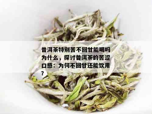 普洱茶特别苦不回甘能喝吗为什么，探讨普洱茶的苦涩口感：为何不回甘还能饮用？