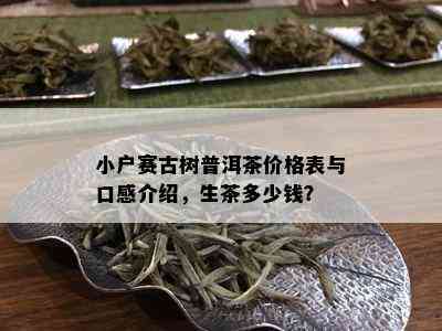 小户赛古树普洱茶价格表与口感介绍，生茶多少钱？