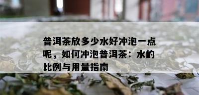 普洱茶放多少水好冲泡一点呢，如何冲泡普洱茶：水的比例与用量指南