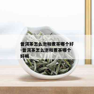 普洱茶怎么泡和煮茶哪个好-普洱茶怎么泡和煮茶哪个好喝