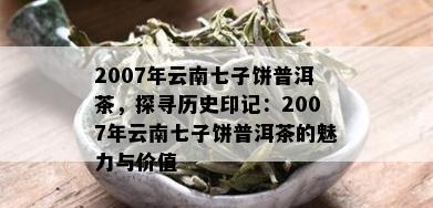 2007年云南七子饼普洱茶，探寻历史印记：2007年云南七子饼普洱茶的魅力与价值