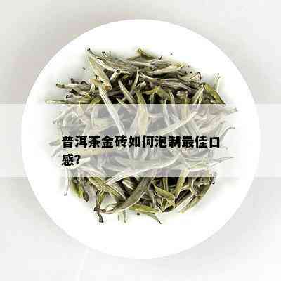 普洱茶金砖如何泡制更佳口感？