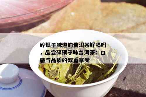 碎银子味道的普洱茶好喝吗，品尝碎银子味普洱茶：口感与品质的双重享受