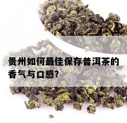 贵州如何更佳保存普洱茶的香气与口感？