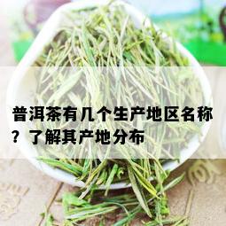 普洱茶有几个生产地区名称？了解其产地分布