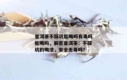 普洱茶不踩坑能喝吗有吗能喝吗，解密普洱茶：不踩坑的喝法，安全无吗？