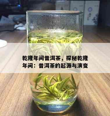 乾隆年间普洱茶，探秘乾隆年间：普洱茶的起源与演变