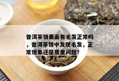 普洱茶饼里面有毛发正常吗，普洱茶饼中发现毛发，正常现象还是质量问题？