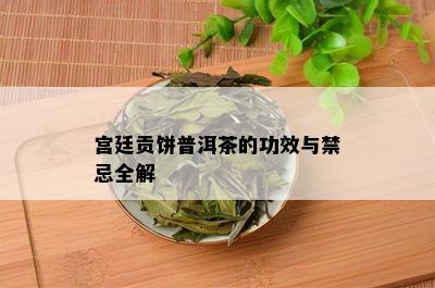 宫廷贡饼普洱茶的功效与禁忌全解