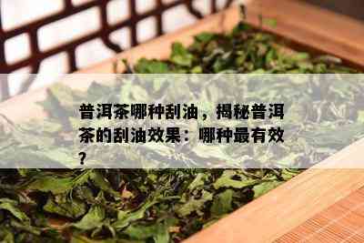 普洱茶哪种刮油，揭秘普洱茶的刮油效果：哪种最有效？