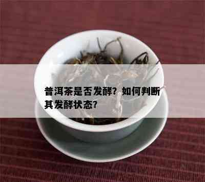 普洱茶是否发酵？如何判断其发酵状态？