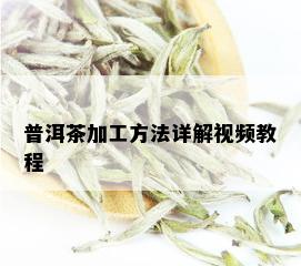 普洱茶加工方法详解视频教程