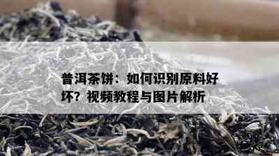 普洱茶饼：如何识别原料好坏？视频教程与图片解析