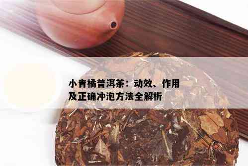 小青橘普洱茶：动效、作用及正确冲泡方法全解析