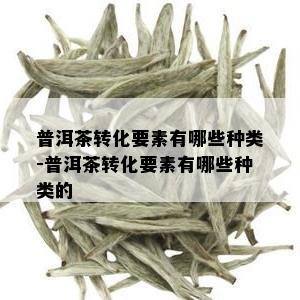 普洱茶转化要素有哪些种类-普洱茶转化要素有哪些种类的