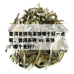 普洱茶砖与茶饼哪个好一点呢，普洱茶砖 vs 茶饼：哪个更好？