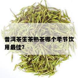 普洱茶生茶熟茶哪个季节饮用更佳？