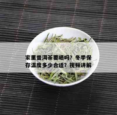 家里普洱茶要晒吗？冬季保存温度多少合适？视频讲解