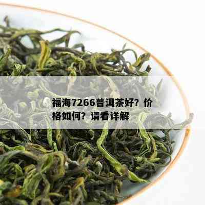 福海7266普洱茶好？价格如何？请看详解