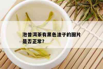 泡普洱茶有黑色渣子的图片是否正常？