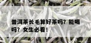 普洱茶长毛算好茶吗？能喝吗？女生必看！