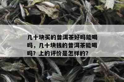 几十块买的普洱茶好吗能喝吗，几十块钱的普洱茶能喝吗？上的评价是怎样的？