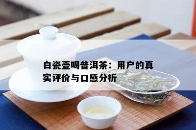 白瓷壶喝普洱茶：用户的真实评价与口感分析