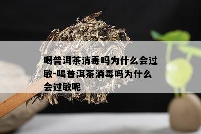 喝普洱茶消吗为什么会过敏-喝普洱茶消吗为什么会过敏呢