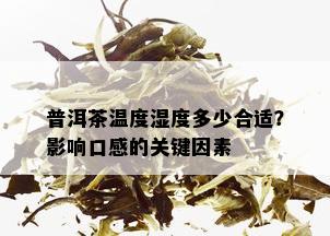 普洱茶温度湿度多少合适？影响口感的关键因素